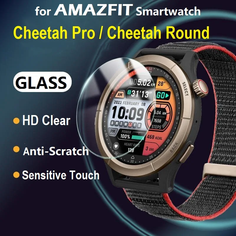 

5 шт. защита экрана смарт-часов для AMAZFIT Cheetah Round / Cheetah Pro защитная пленка из закаленного стекла