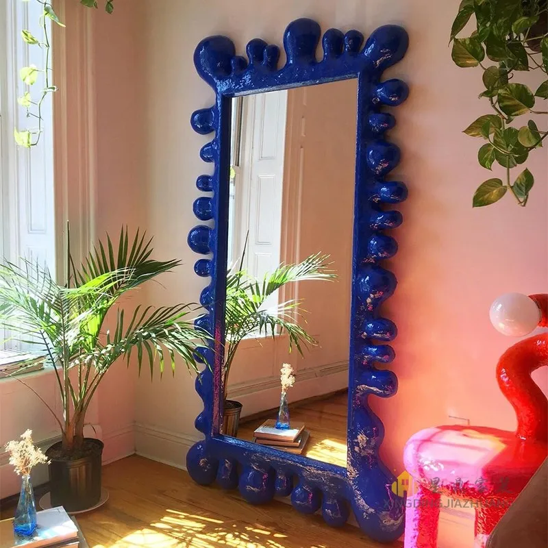 Frame Irregular Mirror Art Decoration Frame Nordic Ground Full-body Hallway Shower Mirror Dressing Grand Miroir Bedroom Decor
Frame Irregular Mirror Art Decoration Frame Nordic Ground Full-body Hallway Shower Mirror Dressing Grand Miroir Bedroom Decor
