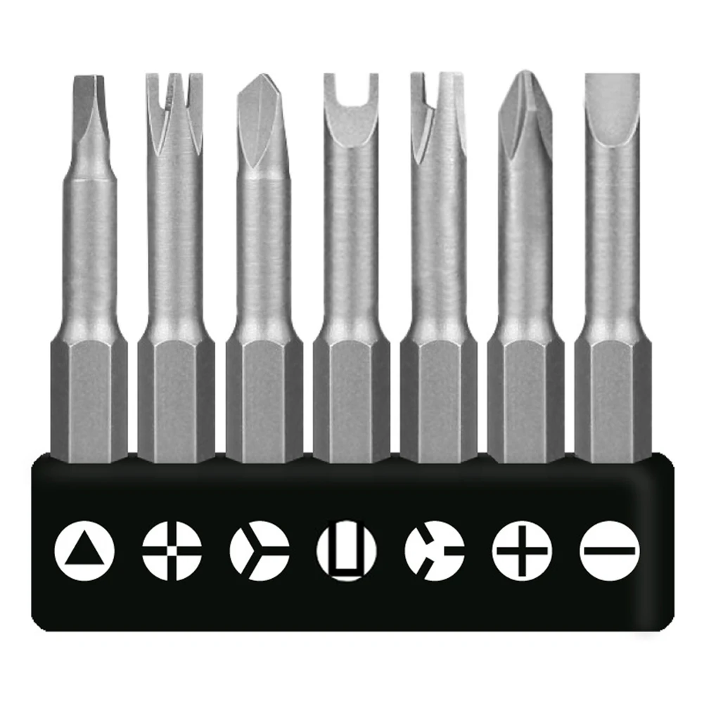 7pcs Special-Shaped Screwdriver Set PH2 U Y Shape Triangle Cross Three Points Screwdriver Bit Tool 50mm 1/4 Hex Shank Hand Tool
7pcs Special-Shaped Screwdriver Set PH2 U Y Shape Triangle Cross Three Points Screwdriver Bit Tool 50mm 1/4 Hex Shank Hand Tool
