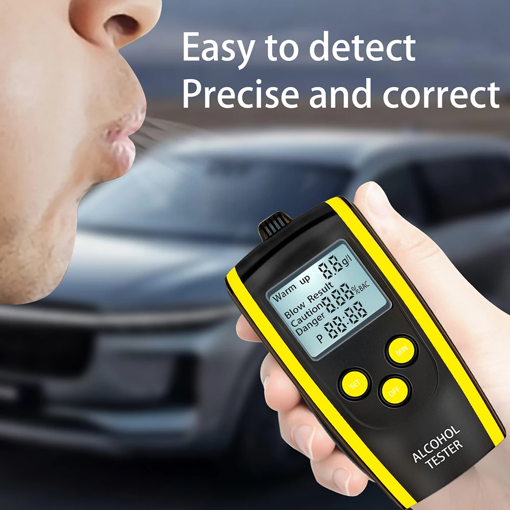 HT-611 Breath Alcohol Tester High Resolution LCD Display Non-Contact Breathalyzer, Professional Digital Breathalyzer
HT-611 Breath Alcohol Tester High Resolution LCD Display Non-Contact Breathalyzer, Professional Digital Breathalyzer