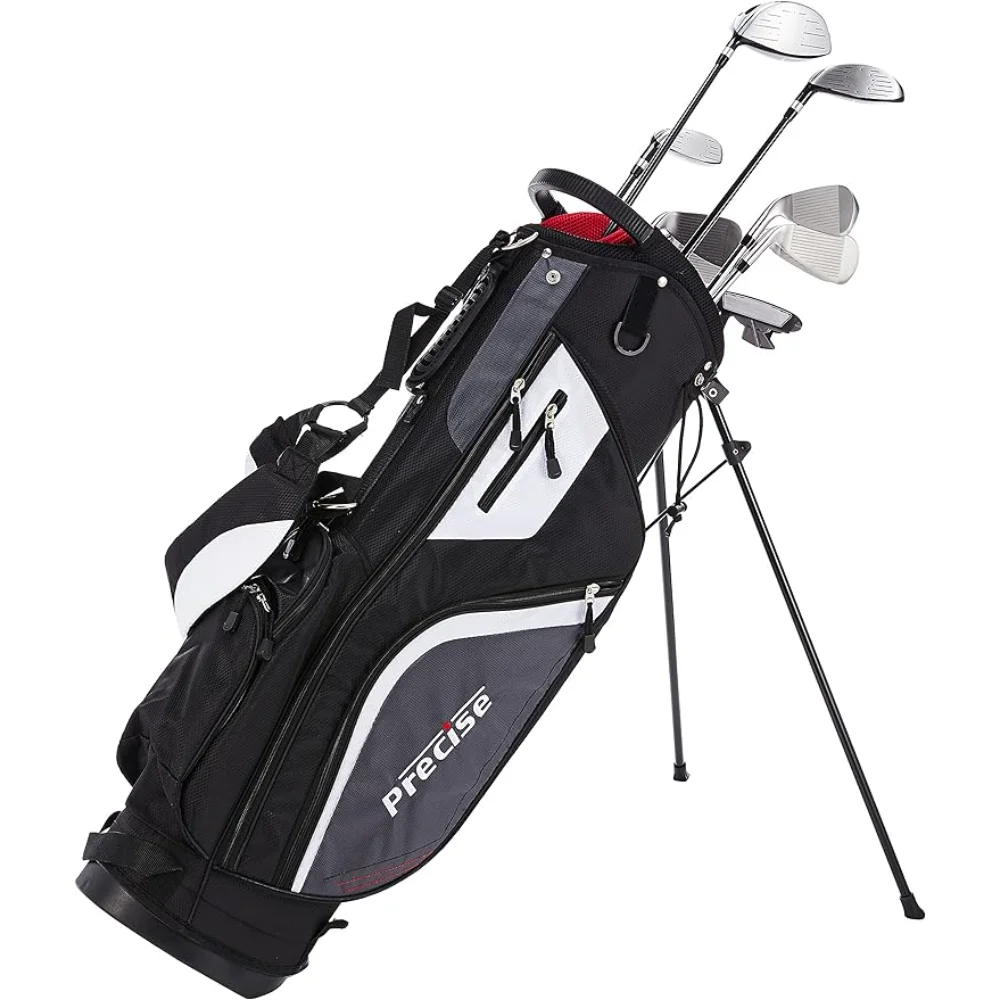 

Precise M5 Men's Complete Golf Clubs Package Set Includes Titanium Driver, S.S. Fairway, S.S. Hybrid, S.S. 5-PW Irons, Putter
