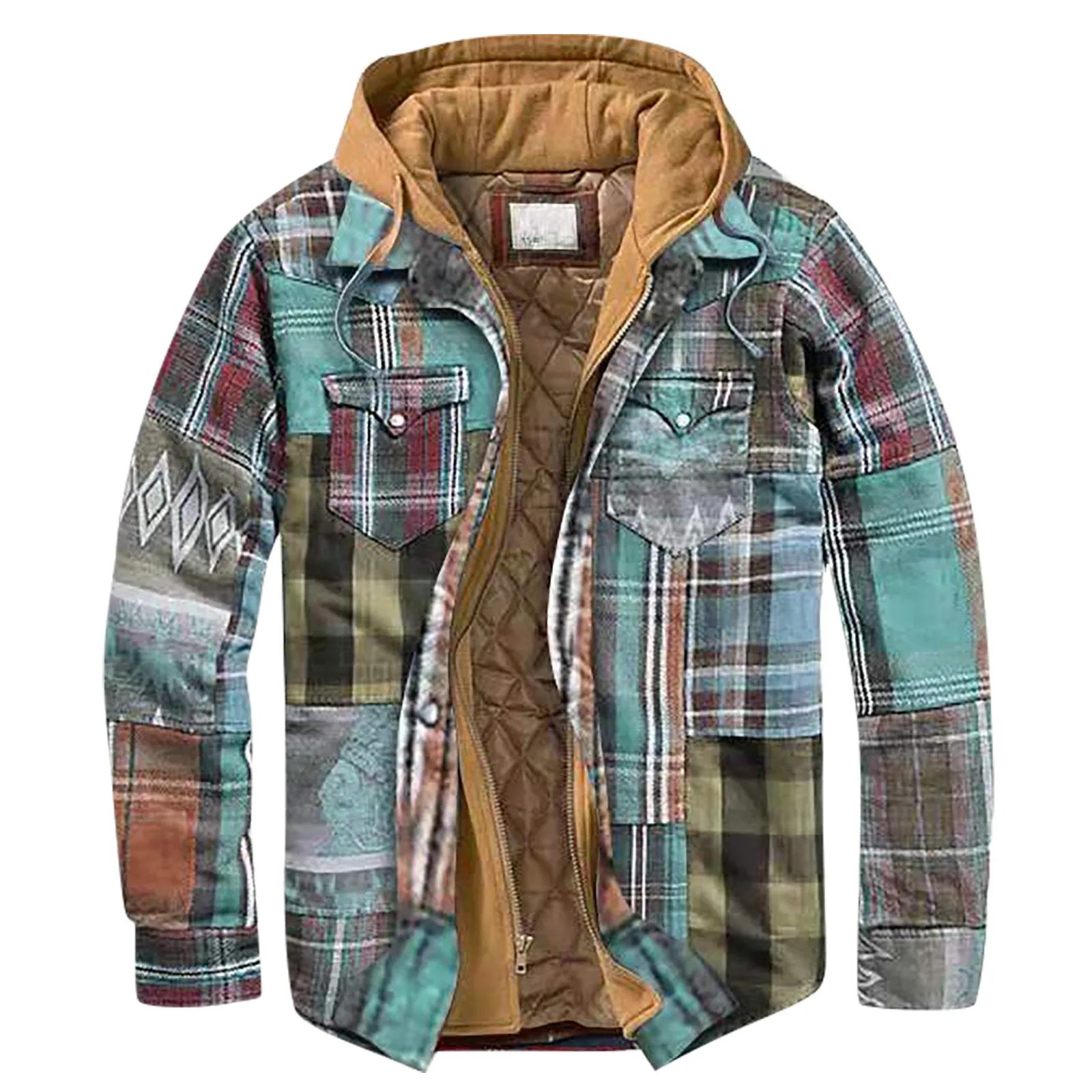 Men's Quilted Lined Button Down Plaid Shirt Add Velvet To Keep Warm Jackets With Hood chamarras para hombre jackets for men
Men's Quilted Lined Button Down Plaid Shirt Add Velvet To Keep Warm Jackets With Hood chamarras para hombre jackets for men
