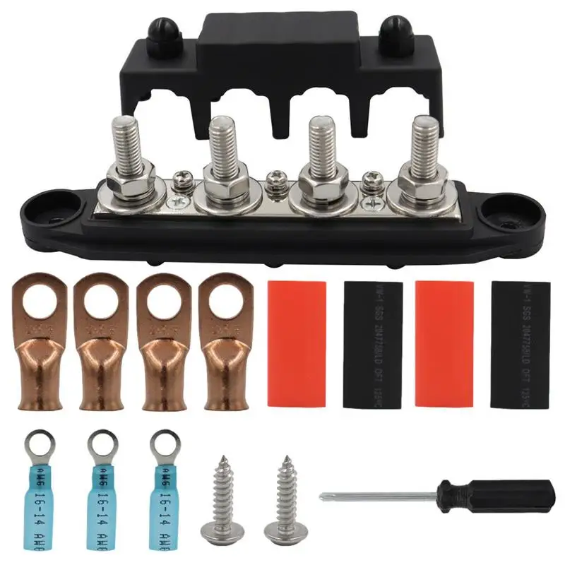 Bus Bar Power Distribution Block Tinned Pure Electric Copper Bus Bar Ground Insulated Junction Post For Auto Marine Car Trailer
Bus Bar Power Distribution Block Tinned Pure Electric Copper Bus Bar Ground Insulated Junction Post For Auto Marine Car Trailer