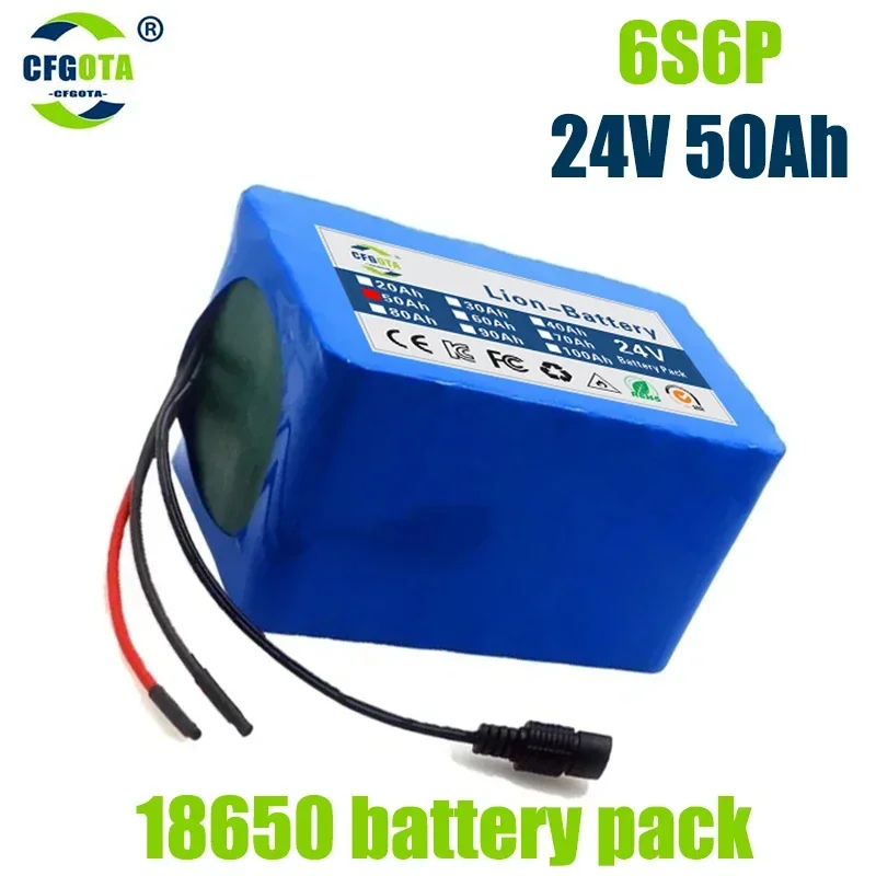 24V 50Ah 18650 Large-Capacity Battery Pack 6S6P 25.2V E-Bike Scooter Wheelchair Four-Wheeler Lithium Battery Pack BMS+ Charger
24V 50Ah 18650 Large-Capacity Battery Pack 6S6P 25.2V E-Bike Scooter Wheelchair Four-Wheeler Lithium Battery Pack BMS+ Charger