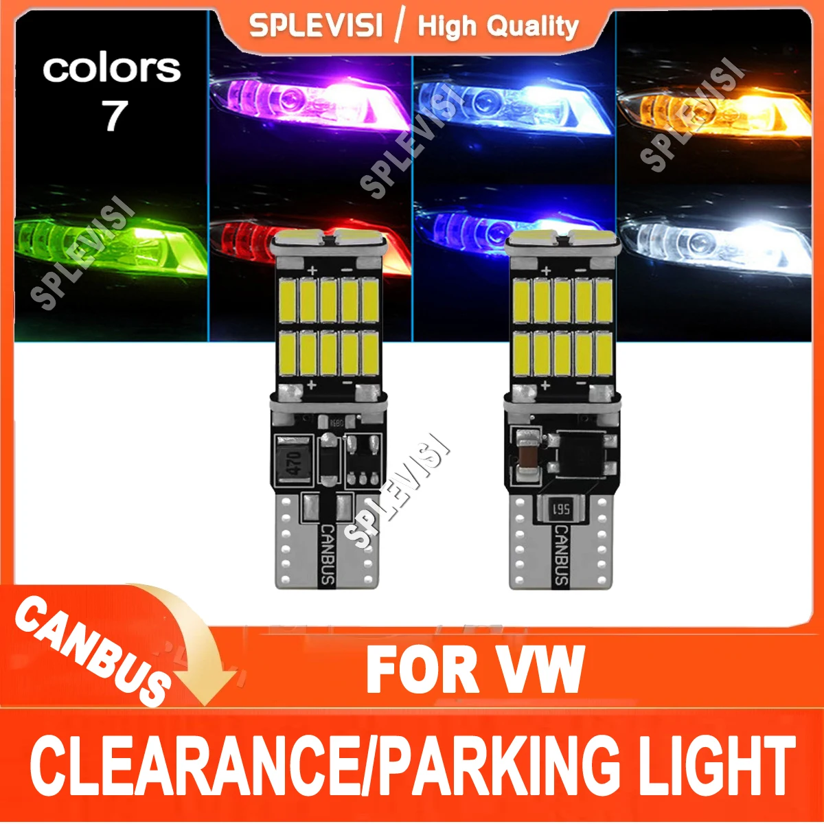 

2x LED Clearance Lamp Light Bulb W5W T10 Canbus For VW Transporter mk5 mk6 T5 T6 Jetta 3 4 Beetle Amarok Touareg Tiguan 5N