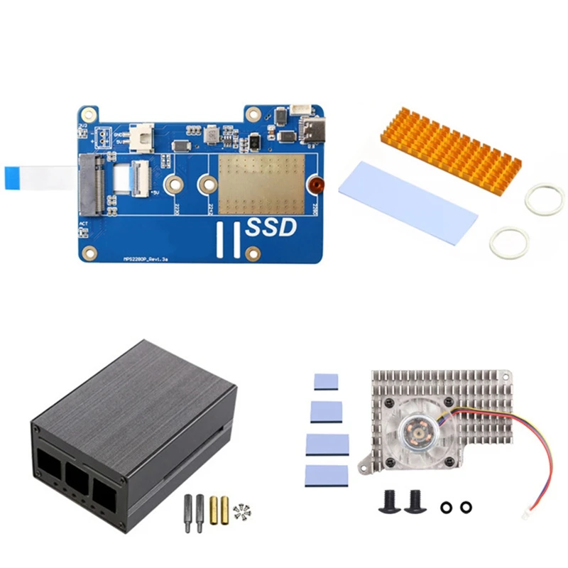 MPS2280P PCIE M.2 NVME SSD HAT + SSD радиатор + PI5 вентилятор для Raspberry Pi 5 Поддержка 2280 2230 2242 Gen 3
MPS2280P PCIE M.2 NVME SSD HAT + SSD радиатор + PI5 вентилятор для Raspberry Pi 5 Поддержка 2280 2230 2242 Gen 3