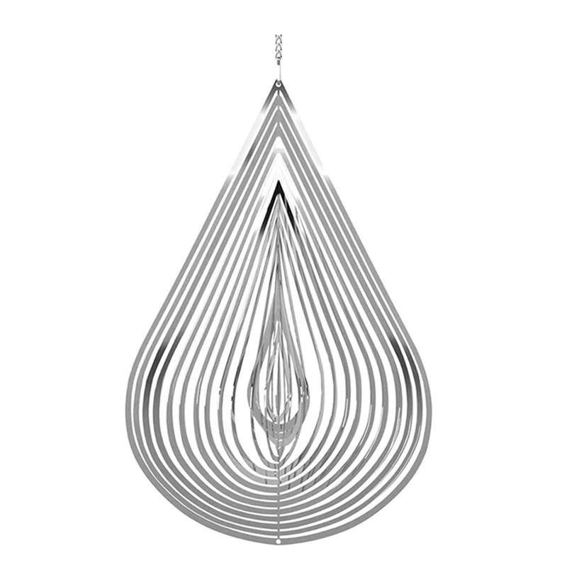 Wind Spinner Water Drop-Shaped Stainless Steel 3D Flowing Light Effect Decoration For Outdoor Garden
Wind Spinner Water Drop-Shaped Stainless Steel 3D Flowing Light Effect Decoration For Outdoor Garden