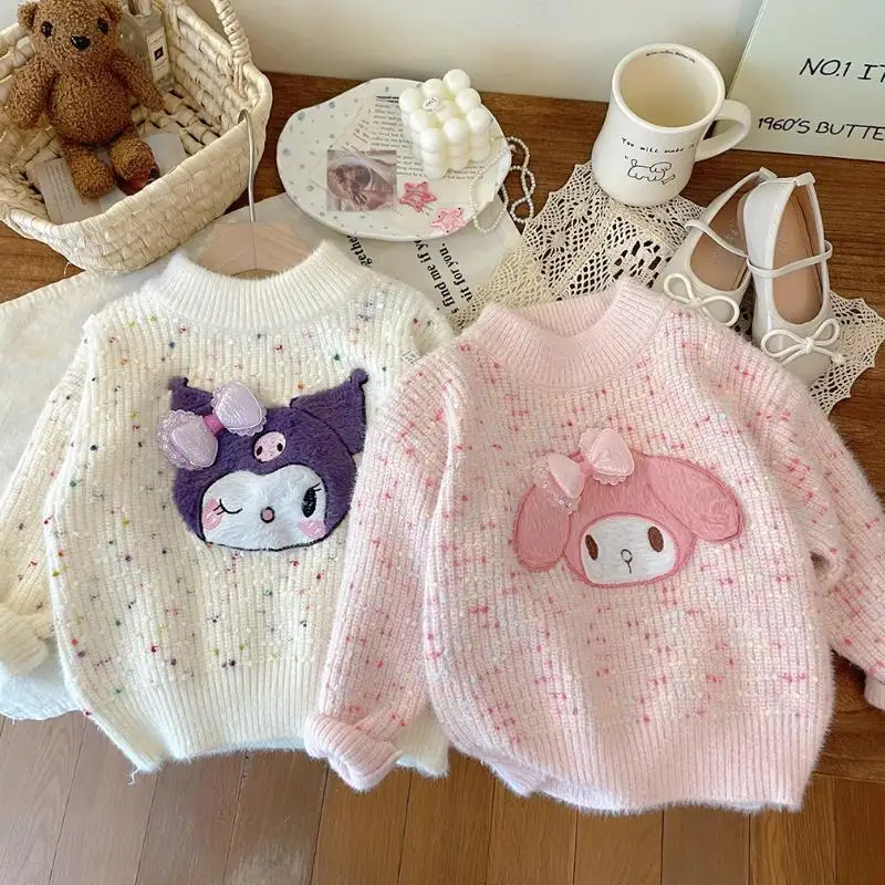 Kawaii Sanrio My Melody Sweater Kuromi Cartoon Anime Children Knitted Base Shirt Thickening Decorate Warm Girls Christmas Gifts
Kawaii Sanrio My Melody Sweater Kuromi Cartoon Anime Children Knitted Base Shirt Thickening Decorate Warm Girls Christmas Gifts