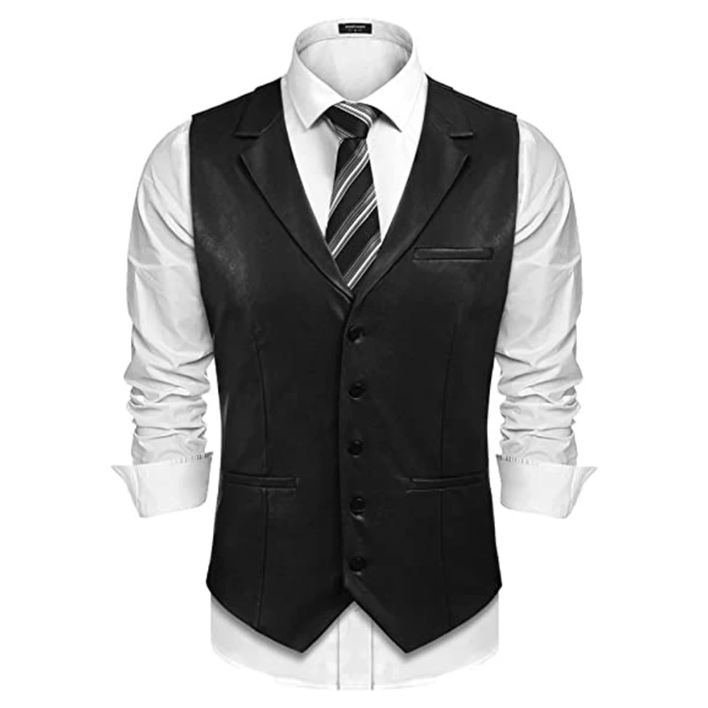 V Neck Male Vest Men Sleeveless Vest Sleeveless Solid Color Faux Leather Men Clothing Multi-colour Fall Spring
V Neck Male Vest Men Sleeveless Vest Sleeveless Solid Color Faux Leather Men Clothing Multi-colour Fall Spring