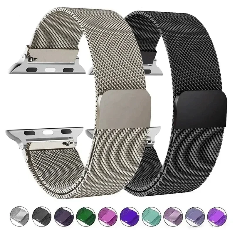 

Milanese strap For apple Watch bands 44mm 40mm 45mm 49mm 41mm 38mm 42 44 mm Bracelet iwatch Series 9 3 6 5 SE 7 8 Ultra 2 strap