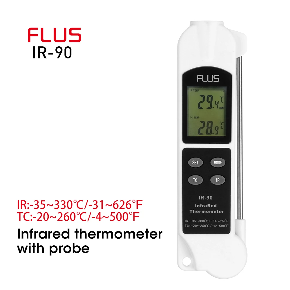 Кухонный цифровой термометр FLUS для барбекю и еды, бытовой термометр для приготовления пищи, мяса, торта, конфет, фри, гриля, ИК-термометр для духовки, инструмент
Кухонный цифровой термометр FLUS для барбекю и еды, бытовой термометр для приготовления пищи, мяса, торта, конфет, фри, гриля, ИК-термометр для духовки, инструмент