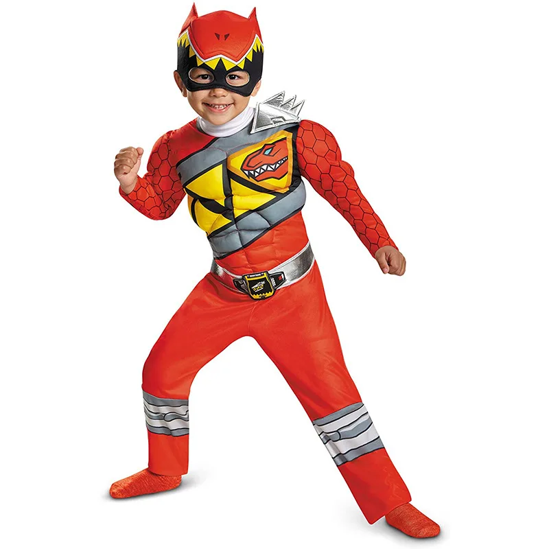 Boy Dinosaur Team Cosplay Halloween Costume Red Power Dino Charge Ranger Muscle Jumpsuits Superhero Suits for Kid Child Disguise
Boy Dinosaur Team Cosplay Halloween Costume Red Power Dino Charge Ranger Muscle Jumpsuits Superhero Suits for Kid Child Disguise