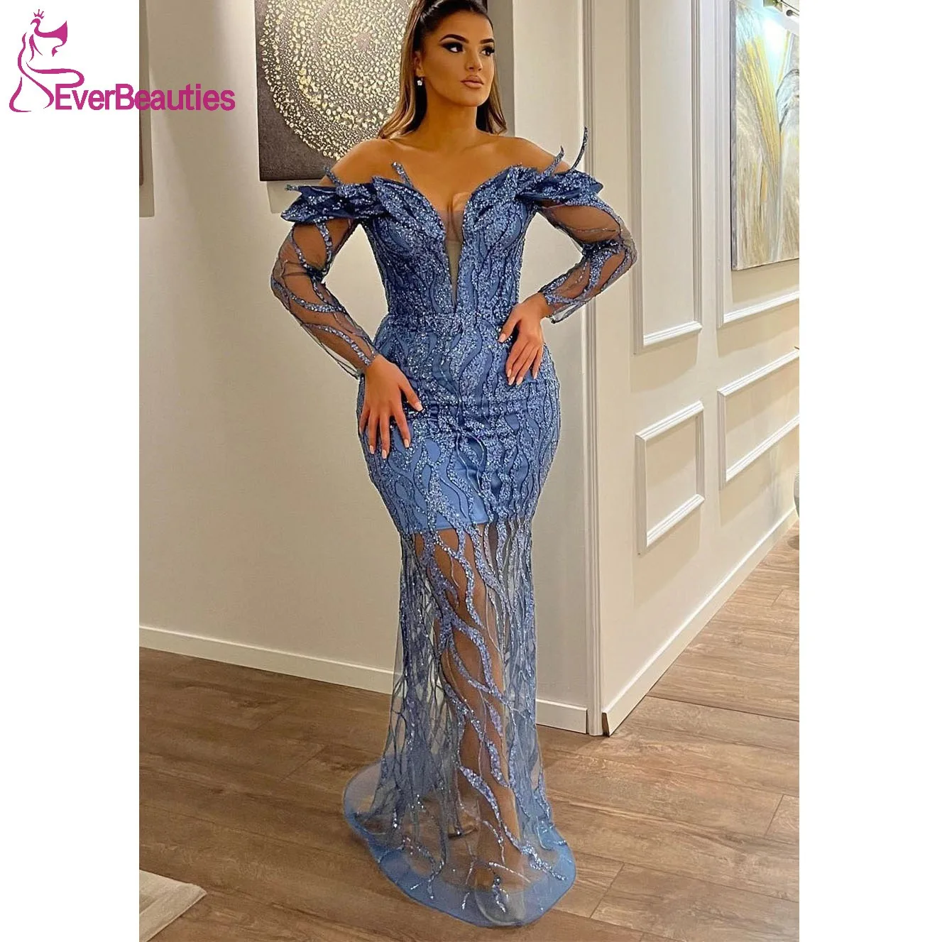 Luxury Dubai Mermaid Evening Dress Off Shoulder Vestidos Para Eventos Especiales Saudi Arabia Long Sleeves Prom Party Dresses
Luxury Dubai Mermaid Evening Dress Off Shoulder Vestidos Para Eventos Especiales Saudi Arabia Long Sleeves Prom Party Dresses