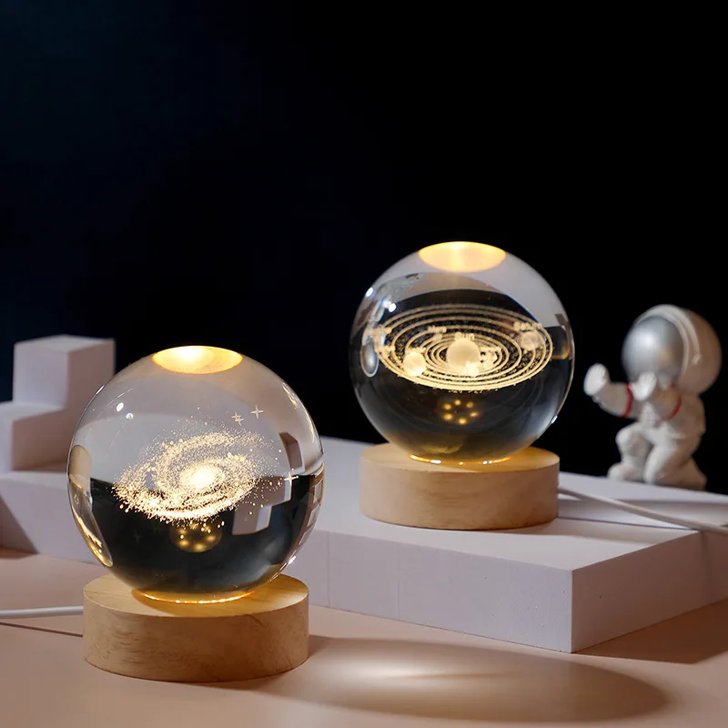 Crystal Ball Night Lights Glowing Planetary Galaxy USB Table Lamp Room Decoration Bedside Light For Christmas Gifts Home Decor 
Crystal Ball Night Lights Glowing Planetary Galaxy USB Table Lamp Room Decoration Bedside Light For Christmas Gifts Home Decor