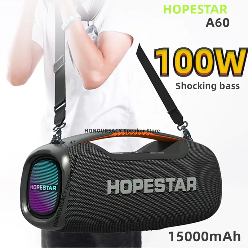 

Bluetooth-Колонка Hopestar A60 мощностью 100 Вт, портативная Водонепроницаемая Беспроводная колонка для улицы, музыкальный центр с микрофоном