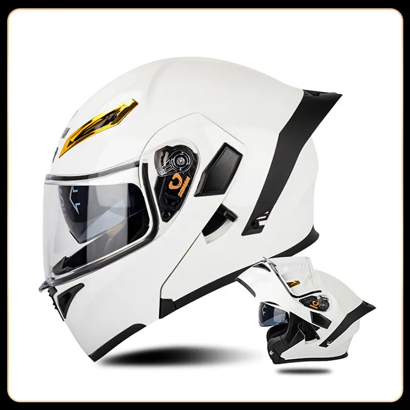 

DOT Personalised Dual Lens Flip Up Helmets Men Women Fashion Full Face Motorcycle Helmet Motocross Racing Modular Lightweight