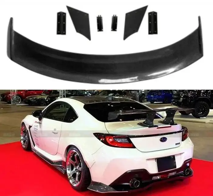 

Спойлер из натурального углеродного волокна для заднего крыла багажника губ хвост спойлер для Toyota GR86 / Subaru BRZ 2021 2022 GT спортивный стиль