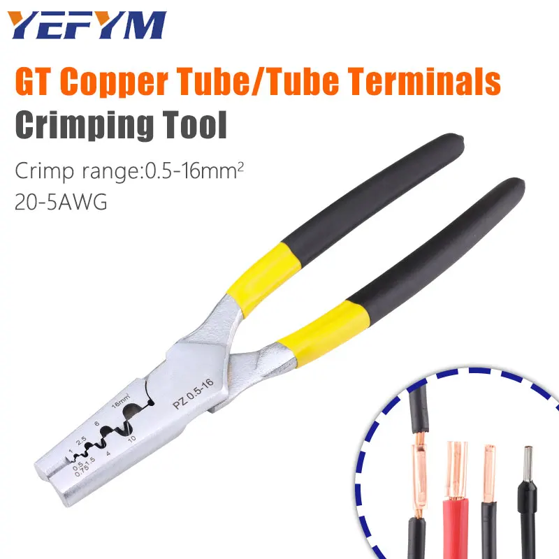 

Manual crimping pliers 0.25-35mm2 for insulated and non-insulated ferrules terminal tube brand electric crimping hand tools