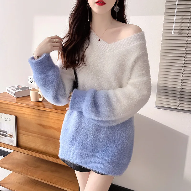 High-Grade Gradient knitted Coat Women Korean Style Soft Glutinous Sweater Women 2023 Autumn Winter Sweet Lady Furry Sweater
High-Grade Gradient knitted Coat Women Korean Style Soft Glutinous Sweater Women 2023 Autumn Winter Sweet Lady Furry Sweater
