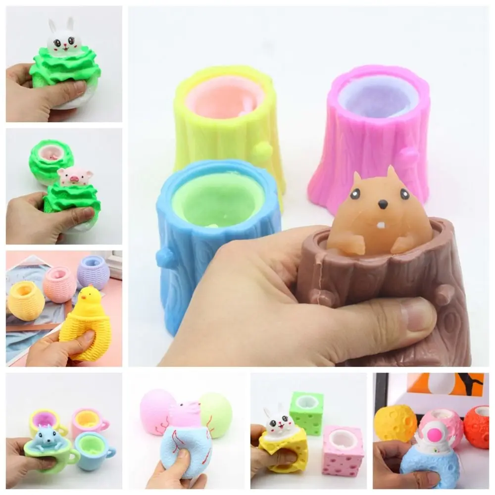 

Tea Cup Squirrel Pop Up Mouse and Cheese Interesting Cabbage Rabbit Cabbage Pig Random Color Mouse and Cheese Kids Gift