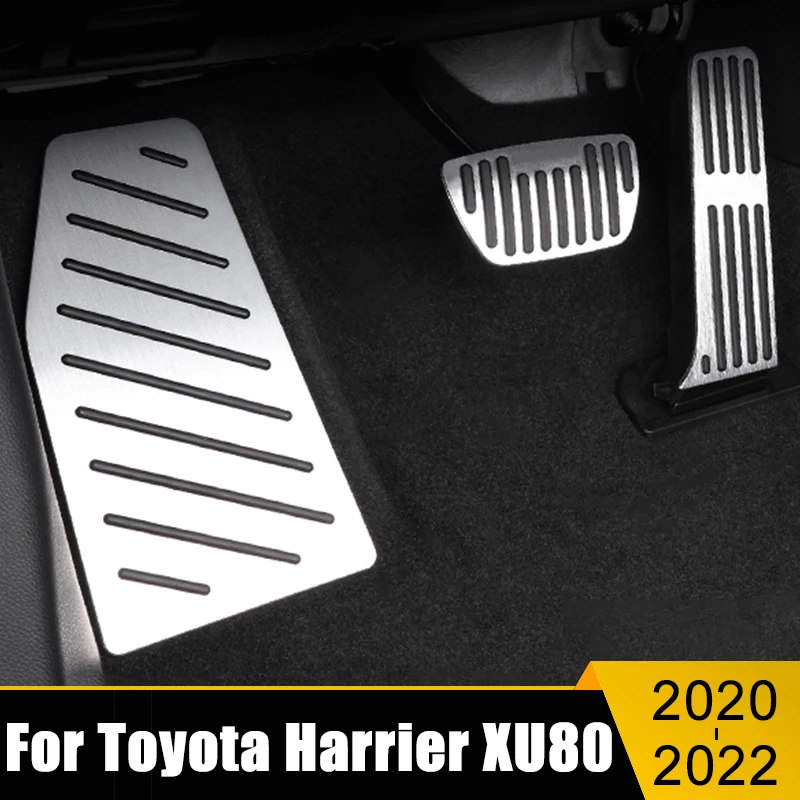 

Aluminum Alloy Car Accelerator Fuel Brake Pedal Foot Rest Pedals Cover Pads For Toyota Harrier XU80 2020 2021 2022 2023 2024