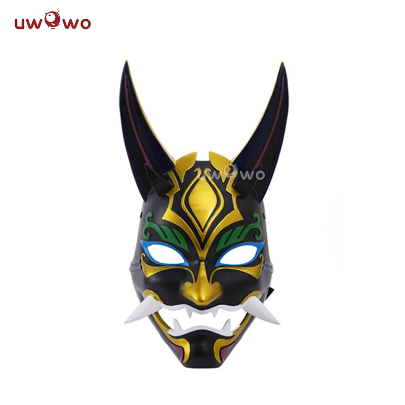 

In Stock UWOWO Genshin Impact Xiao Yaksha Cosplay Mask Prop Liyue Anemo Male Cosplay Xiao Costume Headwear Custom-Made