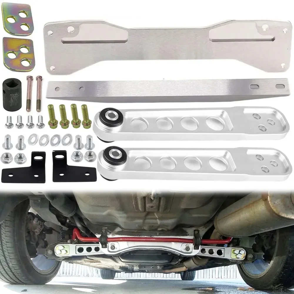 

Car Rear Lower Tie Bar With Rear Subframe Brace Lower Control Arms Lca Fit For Honda Civic Si 01-05 Es Em Ep3 Aluminum Auto Part