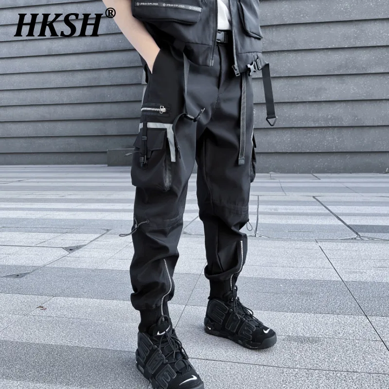 

HKSH Spring Summer New Tactical Dark Cargo Pants Fashion Loose Trousers Leggings Three-dimensional Pocket Casual Overalls HK0660