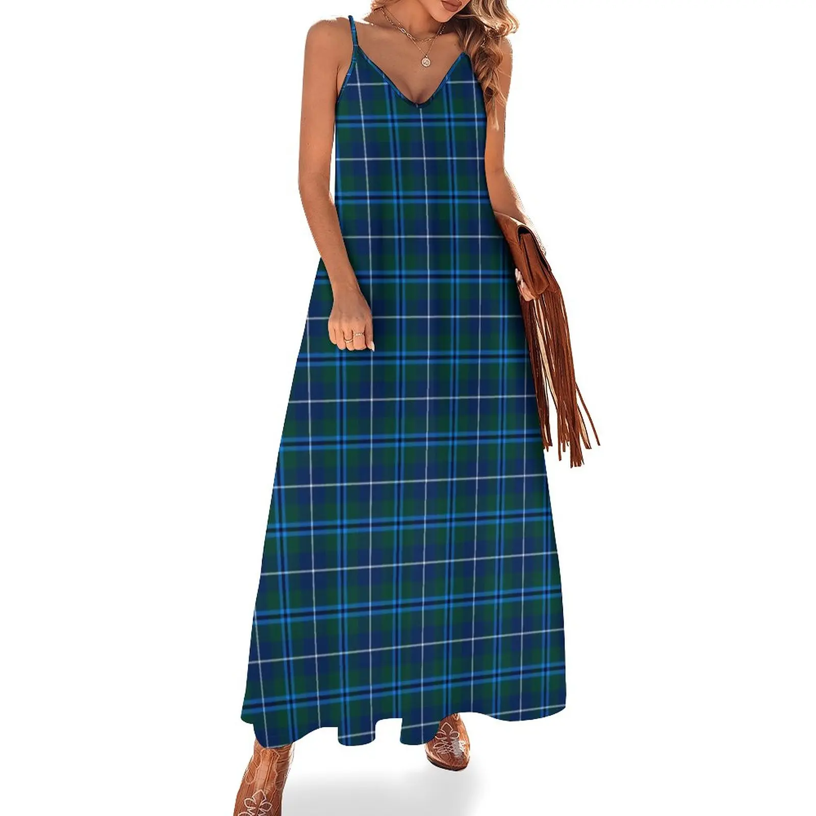 

New Clan Douglas Tartan Sleeveless Dress ladies dresses for women 2023 Women's skirt