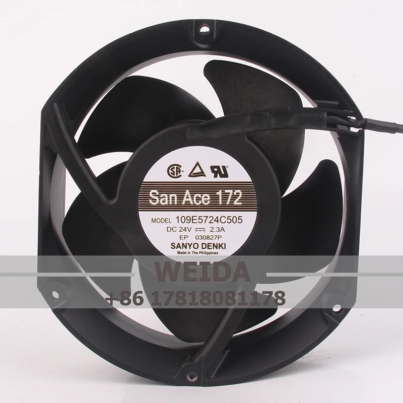 

109E5724C505 Cooling Fan for SANYO 12V 48V DC24V 2.3a EC AC 170x150x50mm 17CM 17251 Large Capacity Dual Ball Exhaust Centrifugal