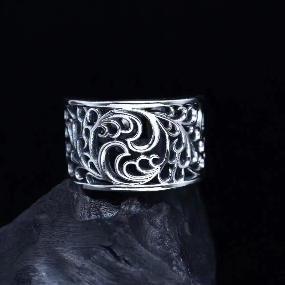 Tang Grass Pattern Open Ring Fashion Male Retro Punk Versatile and Dominant Personality Female Ring
Tang Grass Pattern Open Ring Fashion Male Retro Punk Versatile and Dominant Personality Female Ring