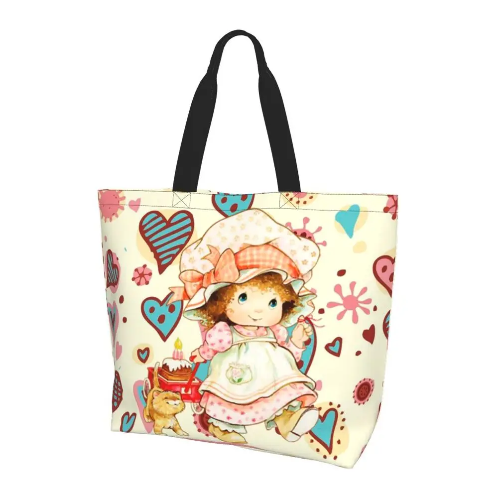 Custom Kawaii Sarah Kay Shopping Canvas Bags Women Portable Large Capacity Groceries Girl Roses And Watering Tote Shopper Bags 71 S67577ca229624afb8c6062d9b773e0e1Q