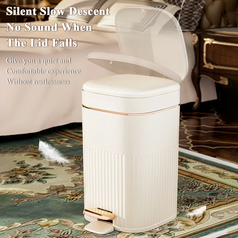 

Can Bathroom Bin Trash Lid Pedal For Luxury Garbage With Wastebasket Large Capacity Kitchens Waterproof