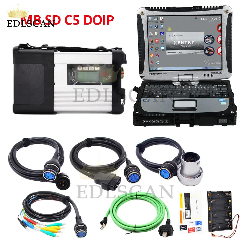 

FOR MB STAR C5 Multiplexer for SD Connect C5 xentry das wis epc DOIP truck diagnostic scanner + CF19/T420 laptop