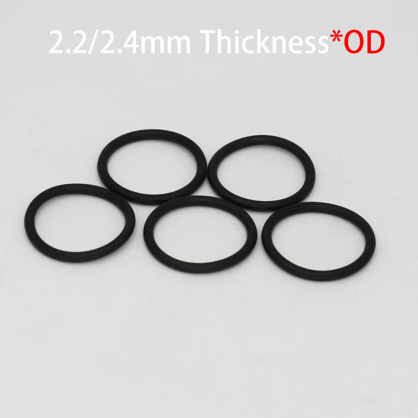 

130/135/140/145/150/155/160/165/170/175/180mm OD 2.4mm Thickness CS Black NBR Oring Rubber Round Washer Oil Seal Gasket O Ring