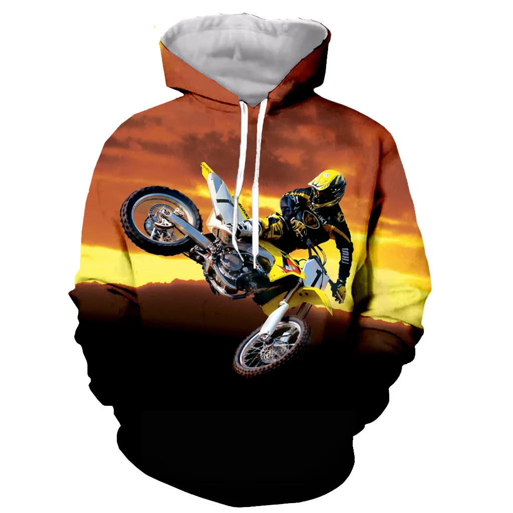 

Motorcycle Motocross Funny New Fashion Long Sleeves 3D Print Zipper/Hoodies/Sweatshirts/Jacket/Men/women tops dropshipping