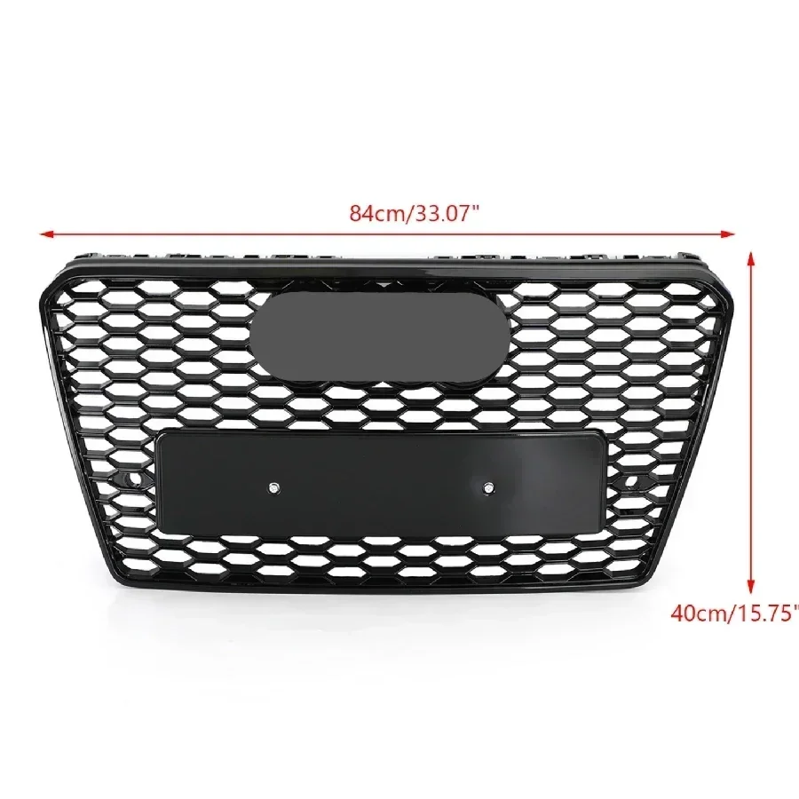 

For RS7 Style Front Sport Hex Mesh Honeycomb HoodGrill Gloss Black For Audi A7/S7 2009-2015 CarAccessories tools