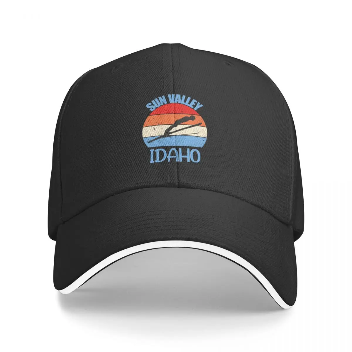 

Sun Valley Ski Resort, Idaho Sign, Snowboard, Snowboarding Gifts Baseball Cap derby hat sun hat Women Caps Men's