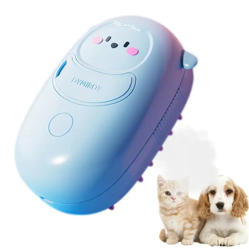 

Dog Shampoo Brush 3-in-1 Dog Wash Brush Steamer Technology Soft Silicone Bristles Gentle Massage Grooming Tool For Kitten