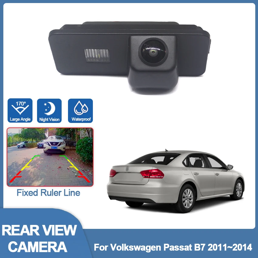 

CCD HD Водонепроницаемая камера заднего вида «рыбий глаз» для Volkswagen Passat B7 2011 2012 2013 2014 автомобильный монитор заднего вида с ночным видением для парковки