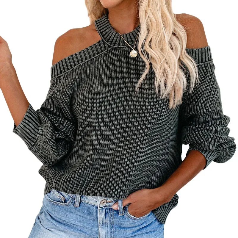 Autumn Women New Sexy Hollow Out Halter Cross Sweater Backless Fashion Puff Sleeve Solid Jumper Winter Oversize Sweaters Tops
Autumn Women New Sexy Hollow Out Halter Cross Sweater Backless Fashion Puff Sleeve Solid Jumper Winter Oversize Sweaters Tops