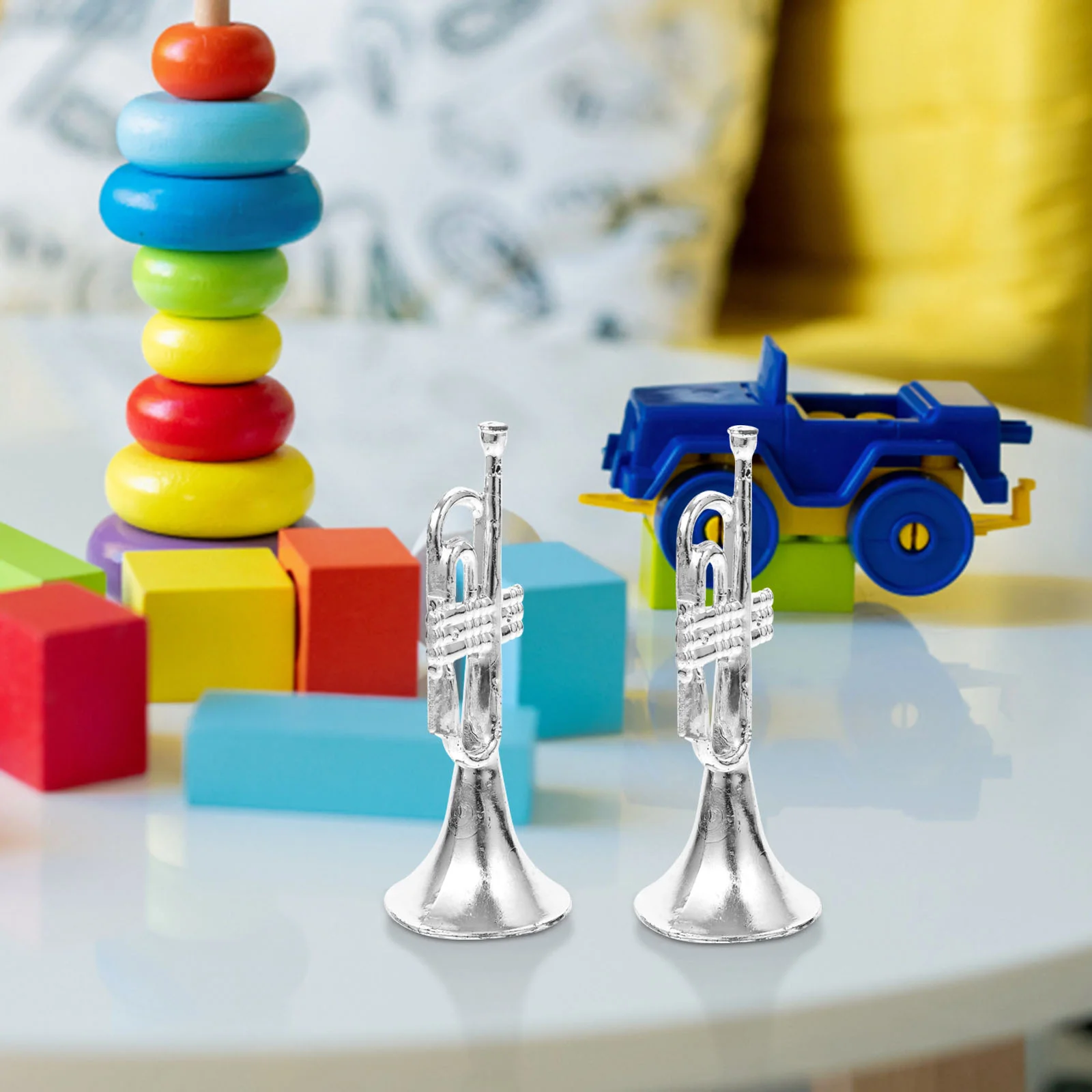 12 Pcs Musical Instrument Model Mini Accessory Miniature Plastic Trumpet Adornment
12 Pcs Musical Instrument Model Mini Accessory Miniature Plastic Trumpet Adornment