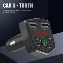 Car FM Transmitter 12-24V Bluetooth-Compatible Dual USB Ports Car MP3 Player with Mic LED Voltmeter Supports FM TF/USB Input
Car FM Transmitter 12-24V Bluetooth-Compatible Dual USB Ports Car MP3 Player with Mic LED Voltmeter Supports FM TF/USB Input