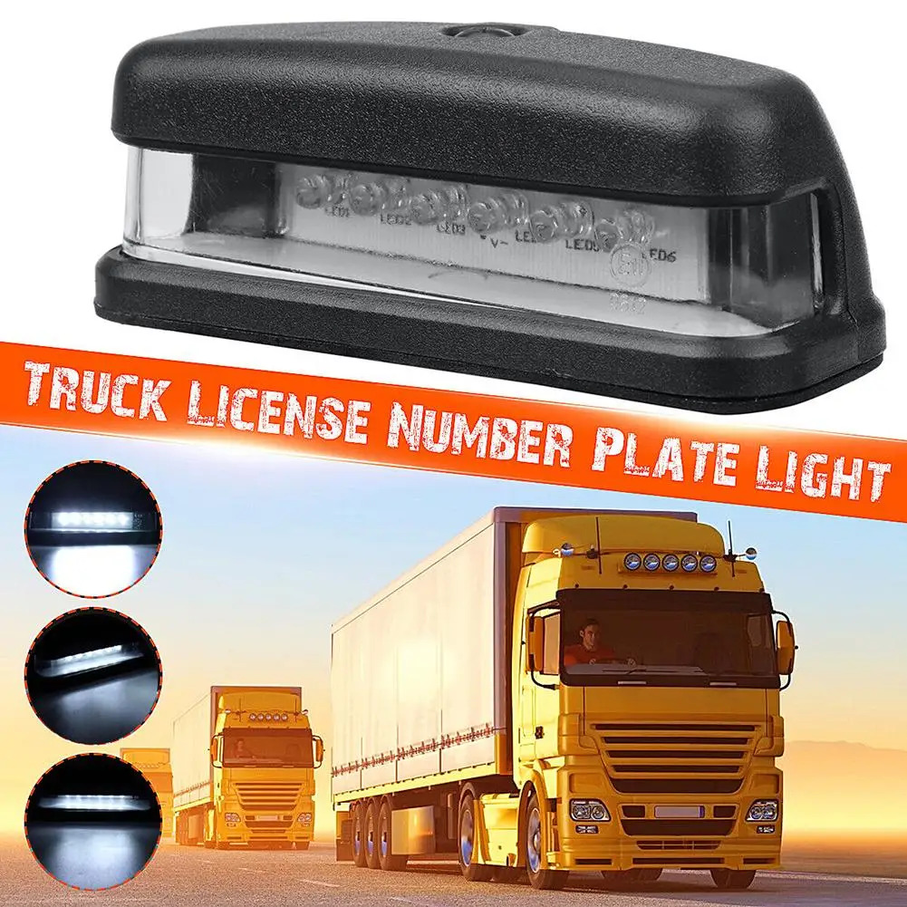 

Car Light Truck Number Plate Light 10-30V Clear Auto Automobiles License Plate Lamp DRL Trailer Truck Waterproof Warning Light