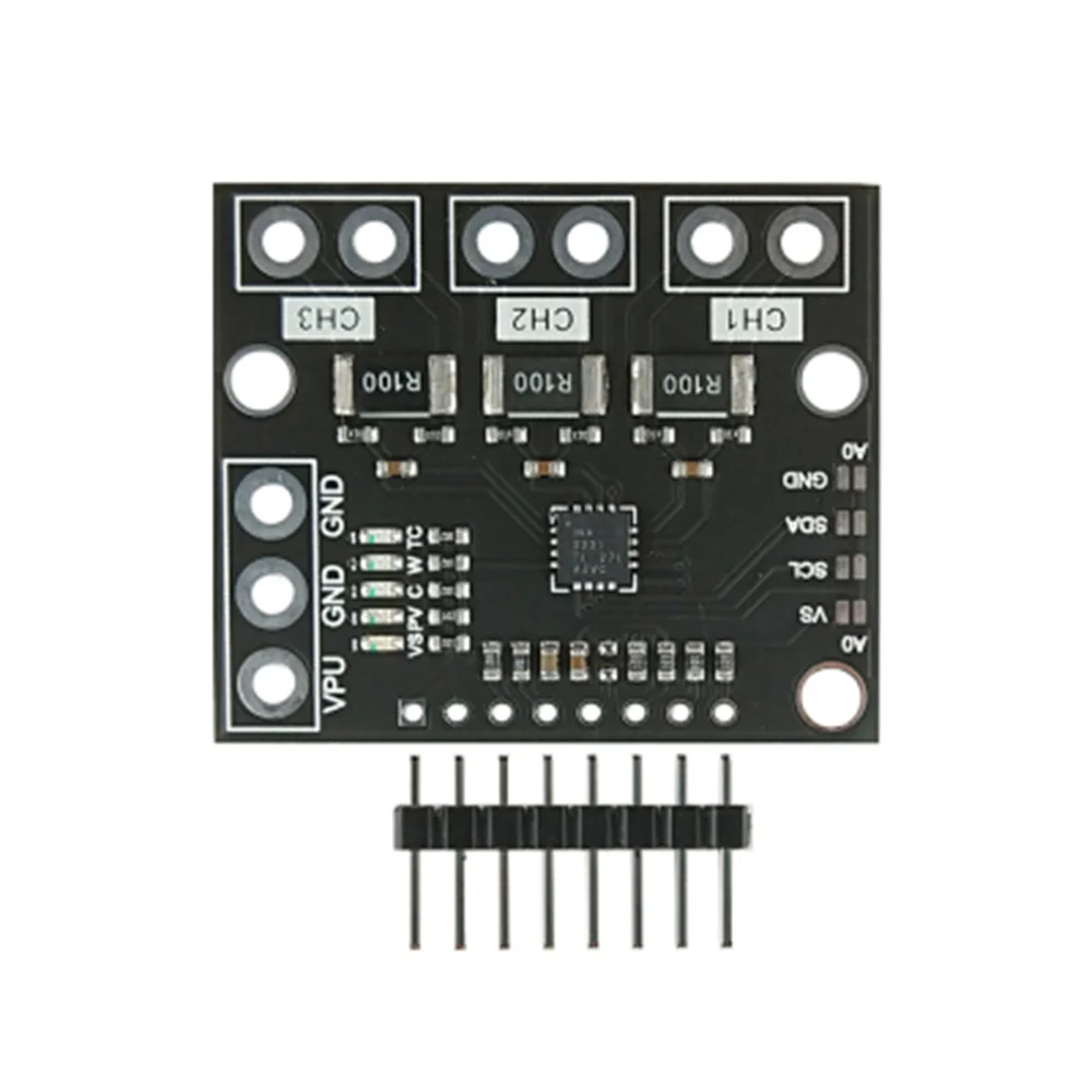 INA3221 Triple-Channel Module, High-Side Measurement, Shunt and Bus Voltage Monitor with I 2C- and SMBUS-Compatible Interface
INA3221 Triple-Channel Module, High-Side Measurement, Shunt and Bus Voltage Monitor with I 2C- and SMBUS-Compatible Interface