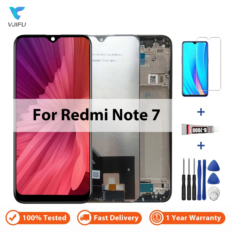 Screen for Xiaomi Redmi Note 7 / Note 7 Pro LCD Display Touch Screen Digitizer Assembly M1901F7G M1901F7S Replacement with Frame
Screen for Xiaomi Redmi Note 7 / Note 7 Pro LCD Display Touch Screen Digitizer Assembly M1901F7G M1901F7S Replacement with Frame