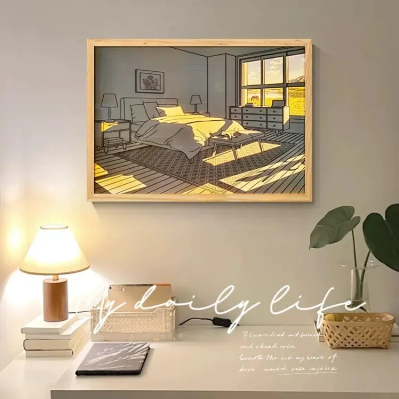 New Light Painting Led Night Light Bedside Lamp Atmosphere Table Lamp Wall Decor Bedroom Home Decor 3 Color Dimming Painting
New Light Painting Led Night Light Bedside Lamp Atmosphere Table Lamp Wall Decor Bedroom Home Decor 3 Color Dimming Painting
