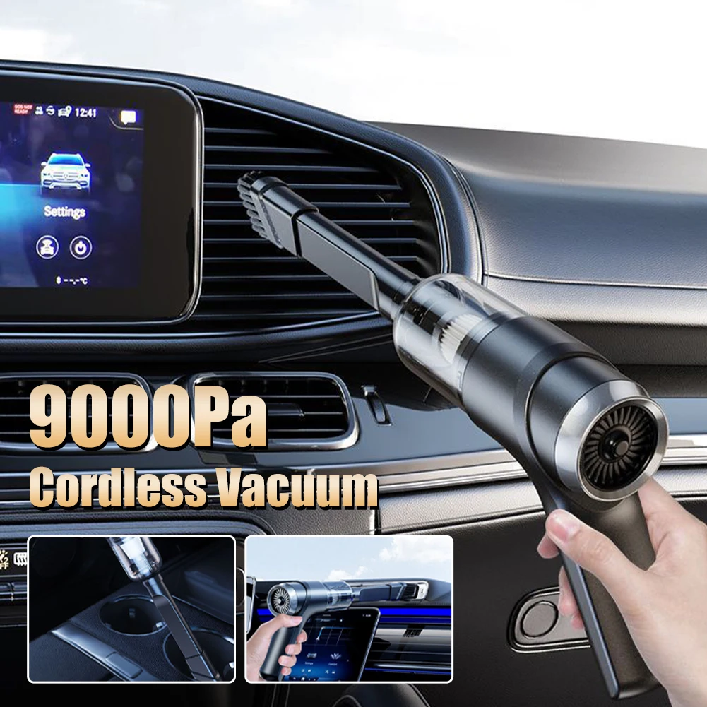 9000Pa Portable Cordless Car Vacuum Cleaner 120W USB Charging Wet Dry Vacuum Cleaner High Powerful Cleaning Machine For Car Home
9000Pa Portable Cordless Car Vacuum Cleaner 120W USB Charging Wet Dry Vacuum Cleaner High Powerful Cleaning Machine For Car Home