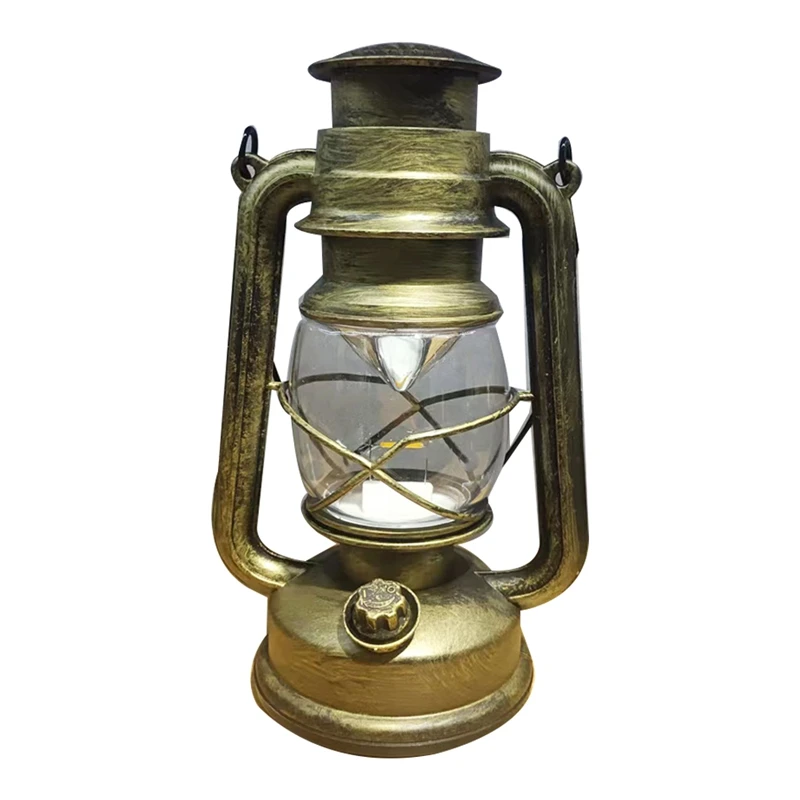 

Железные античные бронзовые масляные фонари (крышка), 25 см, портативная уличная лампа для кемпинга, герметичные фонари