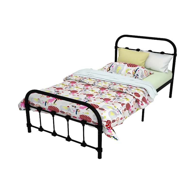 

BK Furniture Melissa Metal Bed Twin Black 79.1"L X 39.7"W X 38.6"H 35.2 Lbs Bed Frame Bedroom Furniture Bed Rails